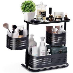 Bathroom Counter Organizer, 3 Tier Rotating Vanity Bedroom Storage cabinet
